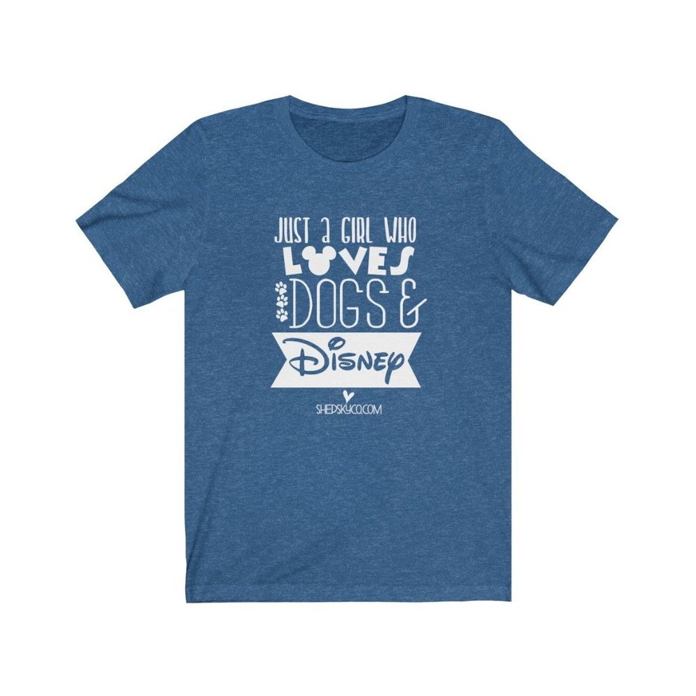 Just 2 girls who loves dogs disney navy tee shirt